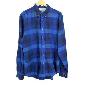 Acne Studios Isherwood Check Shirt Blue Purple Green Plaid Size 50 EU / Large US